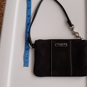 Coach black wristlet